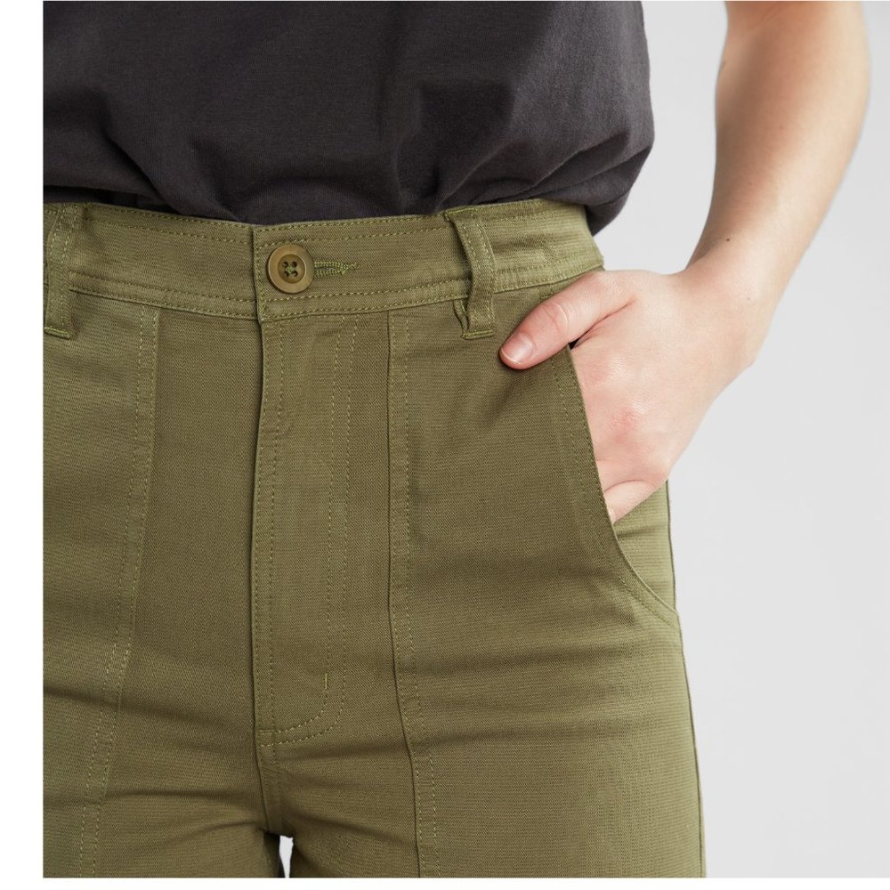 high-rise wide leg pant